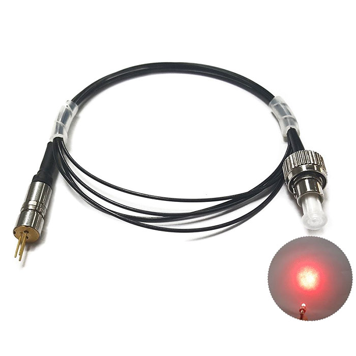 635nm 5mW Rojo Láser trenzado Multimode Fiber Laser